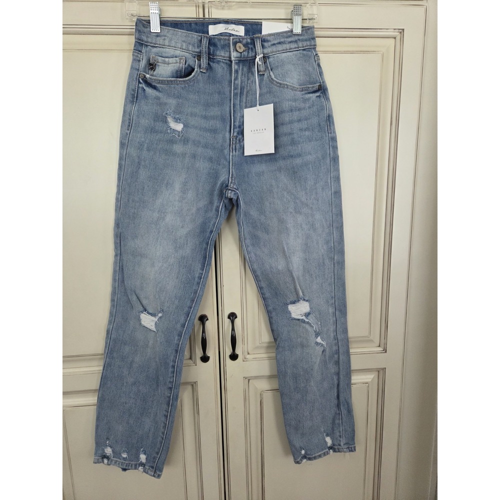 Kancan Straight Fit Distressed Jeans Women's 3/25x27